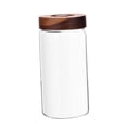 thumbnail image 1 of simhoa Coffee Bean Box A Way Exhaust Valve Storage Container Grains Glass Vial 1300ml 10x10x20cm, 1 of 8