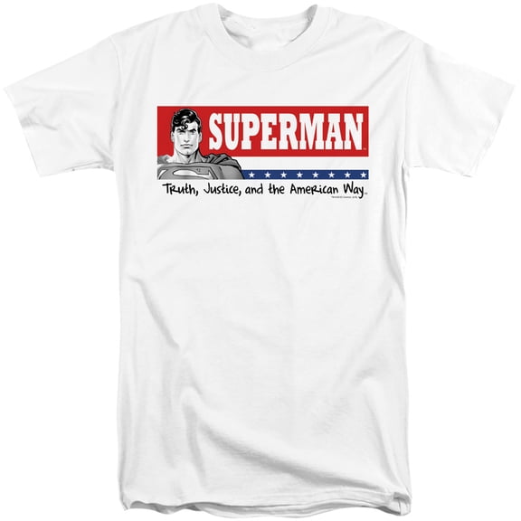 Superman Superman For President Adult Tall T-Shirt White