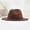 Brown, variant on Womens Western Cowboy Hat, AURORADY Women Men Bucket Hat Cap Leopard Western Wide Brim Solid Hats, Orange One Size Cowboy