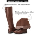 thumbnail image 2 of Botas hasta la rodilla Ruiee para mujer, elegantes, punta redonda, color marrón, talla 10, 2 of 6