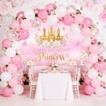 thumbnail image 4 of Princess Happy Birthday Banner Pink Princess Birthday Party Decorations Pastel Floral Castle Backdrop for Girls Princess Party Supplies, 4 of 9