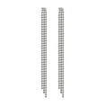 thumbnail image 4 of Pendientes colgantes con borlas,Pendientes colgantes largos con borlas de plata,Pendientes colgantes largos con borlas para mujer nupcial,Elegantes pendientes de cadena de metal para dama de, 4 of 8