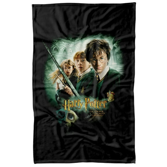 Harry Potter Chamber of Secrets Poster Fleece Blanket 36' x 58',Chamber of Secrets Poster