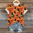 thumbnail image 6 of Hessimy Skeleton Shirt women's Halloween Skeleton Tshirt Funny Skull Graphic Tees Casual Fall Short Sleeve Tops(Orange,XL), 6 of 6