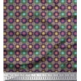 thumbnail image 1 of Soimoi Satin Silk Fabric Floral Mandala Print Fabric by The Yard 42 Inch Wide, 1 of 3