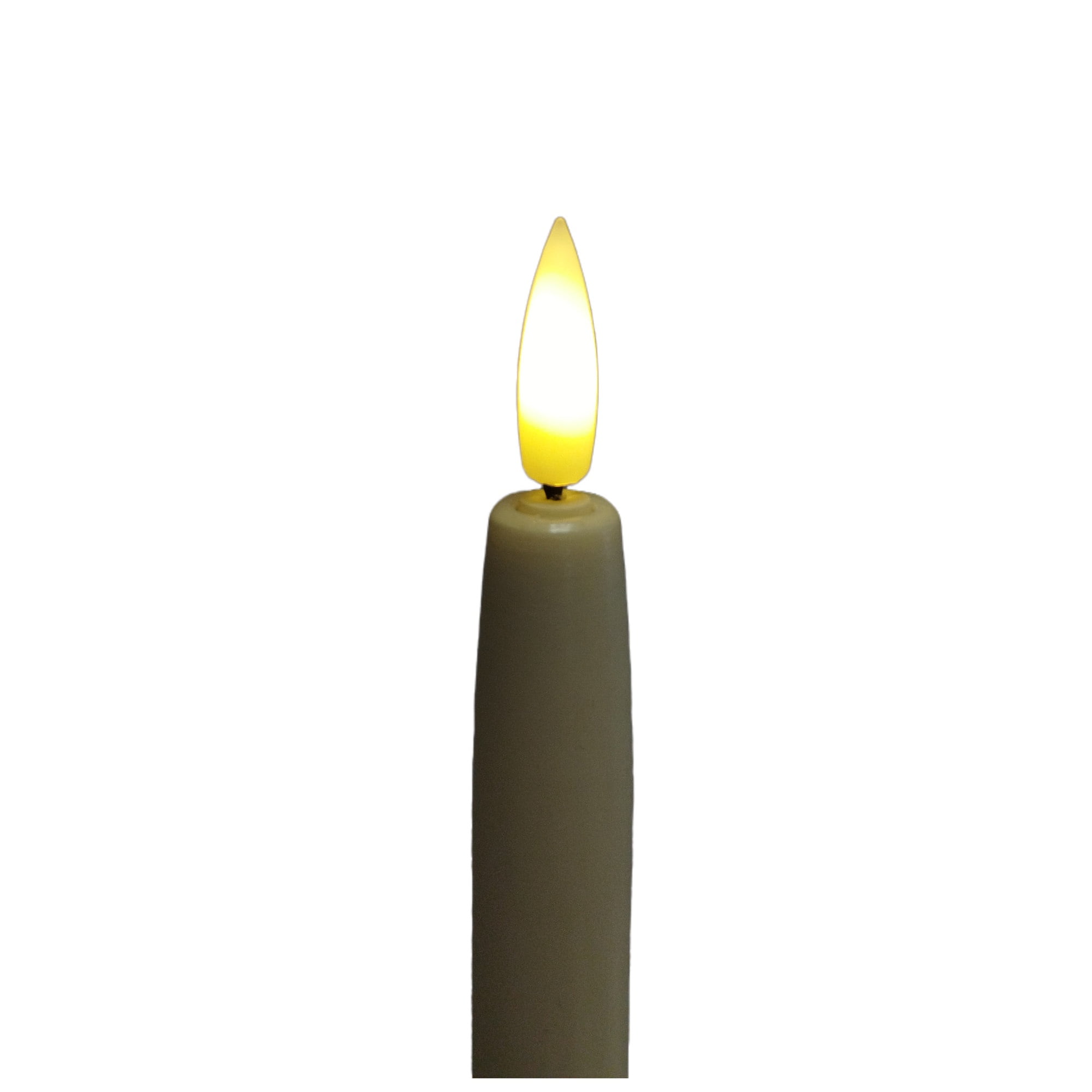 Mainstays Plastic Flameless LED Taper Candles with Wax Coating, Ivory, 11", 2 Count