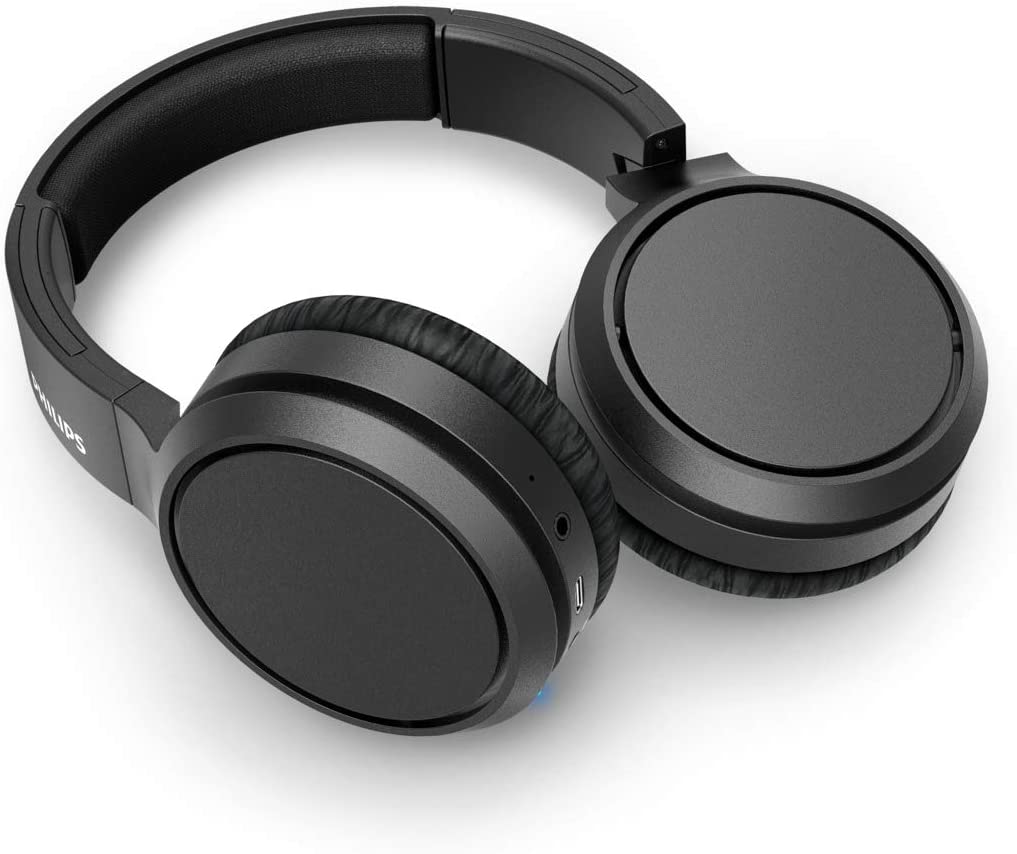 PHILIPS H5205 Over-Ear Wireless Headphones with 40mm Drivers, Lightweight Cushioned Headband, 29Hrs, USB-C, Bass Boost, Black
