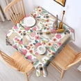 thumbnail image 2 of Pugs and Pioneer Flower Square Tablecloth,Waterproof Square Table Cover,Wipeable Spillproof Washable Table Cover for Home Kitchen Party Decor 60"x60"(152x152cm), 2 of 6