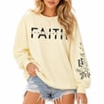 thumbnail image 4 of KimSoong Women Christian Sweatshirt Faith Shirts Jesus Sweatshirt Christian Religious Crew Neck Long Sleeve Pullover Tops, 4 of 15