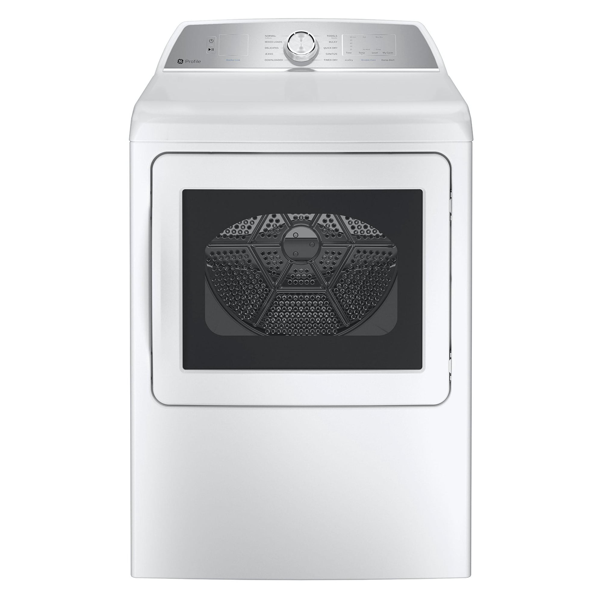 GE Profile™ 7.4 cu. ft. Capacity aluminized alloy drum Gas Dryer with Sanitize Cycle and Sensor Dry