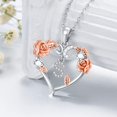 thumbnail image 4 of YAFEINI Rose Heart Necklaces Gifts for Women, 925 Sterling Silver Rose Love Heart Initial Letter Pendant Necklace Jewelry Mothers Day Valentines Christmas Birthday Gifts for Her Mom Wife Girlfriend-S, 4 of 5