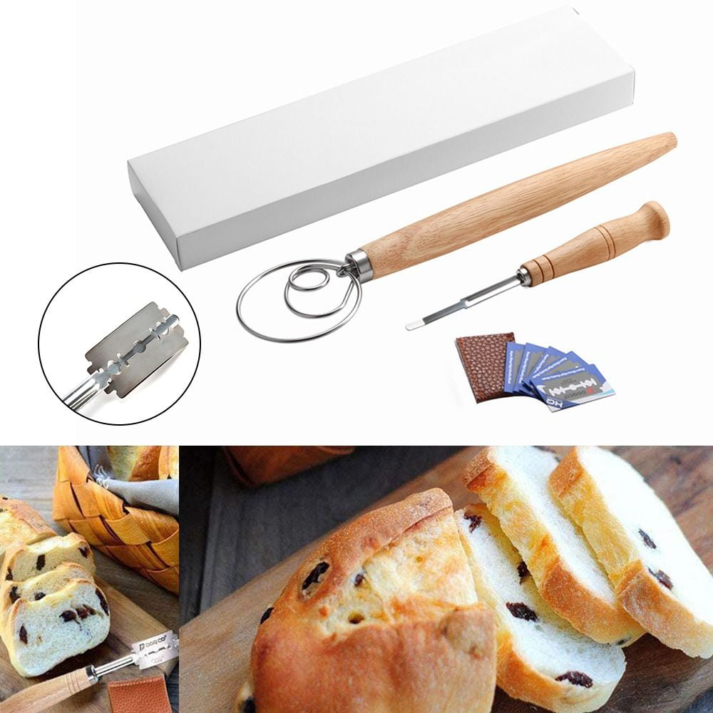 Kitchen Slashing Tool Wooden Sourdough Bread Bakers Bread Lame Cutter with  Leather Bag French Bread Scorer Dough Scoring Tools 