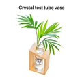 thumbnail image 3 of Crystal Glass Test Tube Vase in Wooden Stand Flower Pots for Hydroponic Plants Home Garden Decoratio, 3 of 5