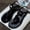 Black, variant on Jelly Sandals for Women Flat Flip Flops with Adjustable Buckle Strap Flower T-Strap Slipper