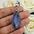 thumbnail image 4 of SATYAVIE JEWELLERY Iolite Pendant for Women – 925 Sterling Silver Pear Cut Blue Gemstone Vintage Boho Jewelry, 4 of 6