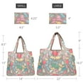 thumbnail image 2 of Wrapables Large & Small Foldable Tote Nylon Reusable Grocery Bags, Set of 2, Colorful Doodles, 2 of 5