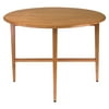 Winsome Hannah Double Drop Leaf Round Dining Table, Light Oak Finish