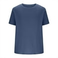 thumbnail image 5 of GuangCheng Mens Short Sleeve T-Shirts,Textured,Crew Neck,Oversized Fit,Pullover,Soft,Breathable,Comfortable,Casual Tops,Navy,Size L, 5 of 5