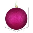 thumbnail image 2 of Vickerman 4" Berry Red Glitter Ball Ornament, 6 per Bag, 2 of 5