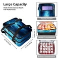 thumbnail image 3 of Galaxy Double-Layered Insulated Lunch Bag with Dual Compartments | Large Capacity Reusable Lunch Bags for Men and Women | 7.1x11.4x16.1 Inches Handheld Meal Bag for Work and School, 3 of 6