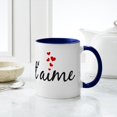 thumbnail image 6 of CafePress - Je Taime, I Love You, French Word Art Mugs - 11 oz Ceramic Mug - Novelty Coffee Tea Cup, 6 of 6
