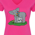 thumbnail image 4 of Inktastic Autism Support Elephants Women's V-Neck T-Shirt, 4 of 5