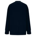 thumbnail image 5 of ClodeEU Womens V Neck Sweatshirts ,Long Sleeve Loose Fit Lightweight Pullover, Fall Clothes Tops Navy,Womens Plus XXL, 5 of 8