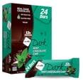 thumbnail image 1 of NuGo chispas de chocolate con menta oscura, barra de proteína de 13 g, vegana, sin gluten, sin OGM, Kosher Pareve, 24 unidades, 1 of 5