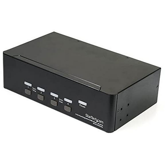 StarTech.com DisplayPort KVM - 4 Port - 4K 60Hz - Dual Monitor KVM - DisplayPort Switch - KVM DisplayPort - Desktop KVM Switch (SV431DPDDUA2)