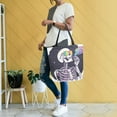 thumbnail image 4 of FORMRS Womens Canvas Tote Bag with Zipper Inner Pocket Shoulder Handbag, White Skeleton, 4 of 7