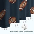 thumbnail image 6 of Dark Blue Football Repeat Pattern Shower Curtain 84"x72" ,Bathroom Decorative Shower Curtains Set with 12 Hooks,Modern Waterproof Washable Shower Curtain, 6 of 6