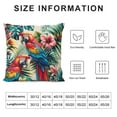 thumbnail image 5 of COMIO Parrot Throw Pillow Covers Cute Bird Tropical Exotic Summer Palm Leaves Hibiscus Hawaii Decorative Square Cushion Case for Men Women Home Decor, 5 of 5