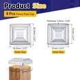 thumbnail image 2 of Uxcell 8 Pack Fence Post Cap Fit 2" x 2" OD Pipe, Galvanized Steel Deck Post Cover Square Decking Caps for Mailbox Outdoor Chain Link Wood/Metal Fence Deck Railing, Silver, 2 of 6