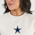 thumbnail image 4 of Women's Gameday Couture Natural Dallas Cowboys Power Move Stadium Premium Drop Shoulder Sweatshirt, 4 of 4