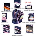 thumbnail image 3 of 2Pcs Bowknot Wave Point Prints Primary School Bookbag Rucksack Kids School Backpack Sets Student Book Bag for Students, 3 of 5