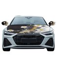 thumbnail image 2 of Yuyamidu Music Note Hood Covers for Cars Sedans Daisy Auto Side View Mirror Covers Elastic Car Front Hood Cover Protector with Side Mirror Covers Set of 3 Daily Automobile Decor, 2 of 7