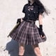 thumbnail image 1 of Falda plisada, minifaldas negras para mujer, falda micro a cuadros de verano e invierno, falda rosa blanca de cintura alta, falda gótica Kawaii Harajuku Y2k Tan Jianjun unisex, 1 of 2