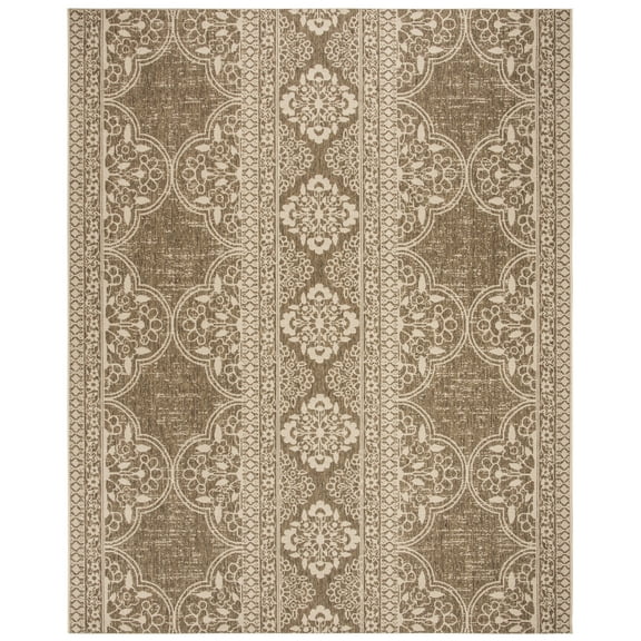 SAFAVIEH Linden Malandra Geometric Indoor/Outdoor Area Rug, Cream/Beige, 9' x 12'