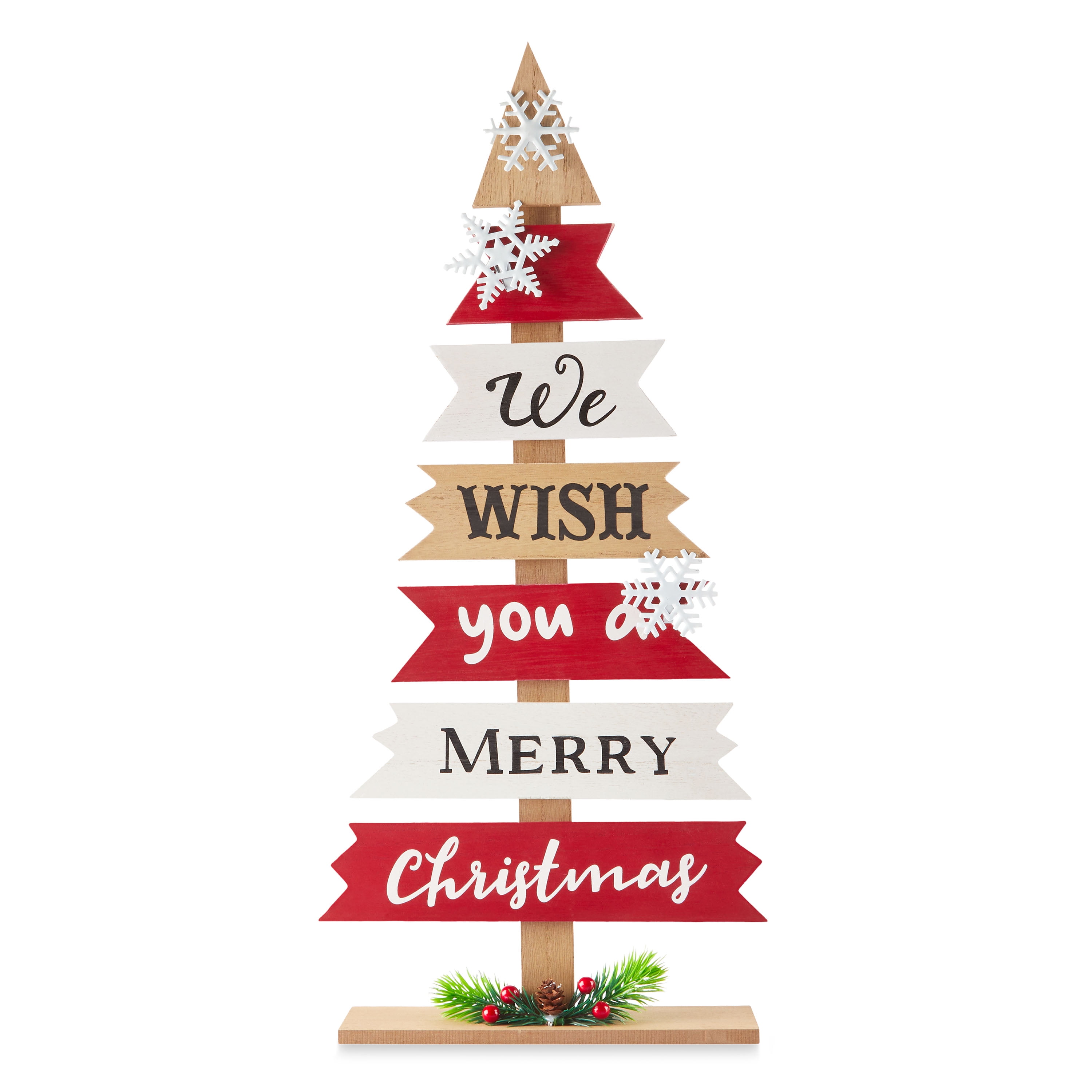 Holiday Time 22in Wood Slt Cmas Tree