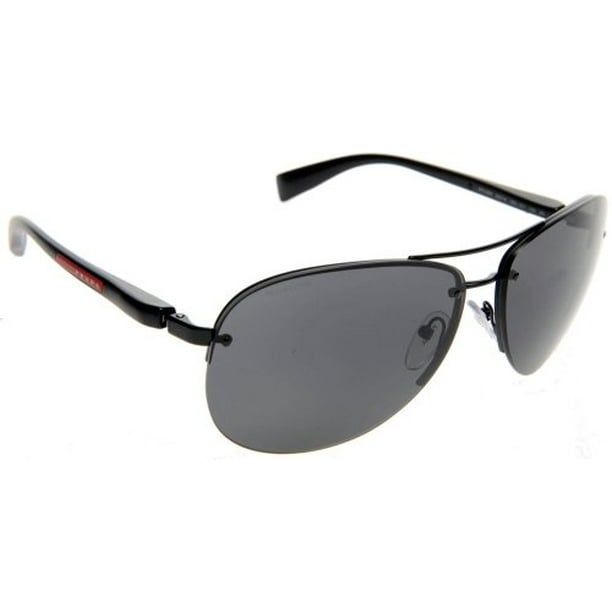 Prada Prada Sport 56MS 1BO1A1 Black 56MS Aviator Sunglasses Walmart