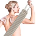 thumbnail image 1 of Juego de estropajo exfoliante para la espalda y esponja exfoliante para ducha, gel de baño femenino, estropajo de lufa, limpieza profunda y relajante para el cuerpo (82 x 9 cm), 1 of 4
