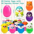 thumbnail image 3 of Paquete de 20 huevos de Pascua precargados con juguetes de animales blandos, 3 of 7