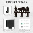 thumbnail image 4 of Key Holder for Wall Black Iron Key Hooks Wall Mounted Forest Bear Key Rack with 3 Hooks Small Key Hangers House Key Holder for Keys Bag Dog Leash Storage Wall Decorative Entryway Mixed Color, 4 of 9