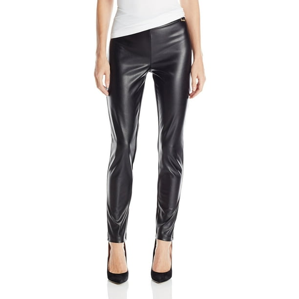 Calvin Klein - Calvin Klein NEW Black Womens Size Small S Faux-Leather ...