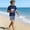 Multicolor, variant on Fnooota Boys Rash Guard Swimsuits 2 Piece, Short Sleeve Vacation Summer Kids Bathing Suits Boys'Swimwear Multicolor Size 8