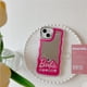 thumbnail image 1 of Funda Protectora De Espejo Parachoques De Barbie De Dibujos Animados Para iPhone 14 13 12 Pro Max 11 14promax, 1 of 4