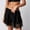 Black, variant on Dpytoraw Ladies' Solid Color Ballet Style High Waisted Half Skirt With Irregular Hem And Lace Ruffle