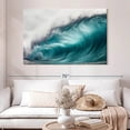 thumbnail image 2 of Elephant Stock Big Blue Ocean Wave Wall Art - Horizontal Canvas Wall Art - Lobby Wall Decor - Beach Canvas - Teal And Blue Decor - 51" x 34", 2 of 8