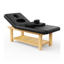 Pouseayar Stationary Massage Table 75 Inch Hight Adjustable Memory Foam Layer PU Massage Heavy Duty Salon Bed