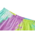 thumbnail image 5 of Beezizac Girls Pajama Cotton Tie Dye Checker & Face Short Sleeve & Pants Set 2-PC Cute Sleepover Size 6, 5 of 7